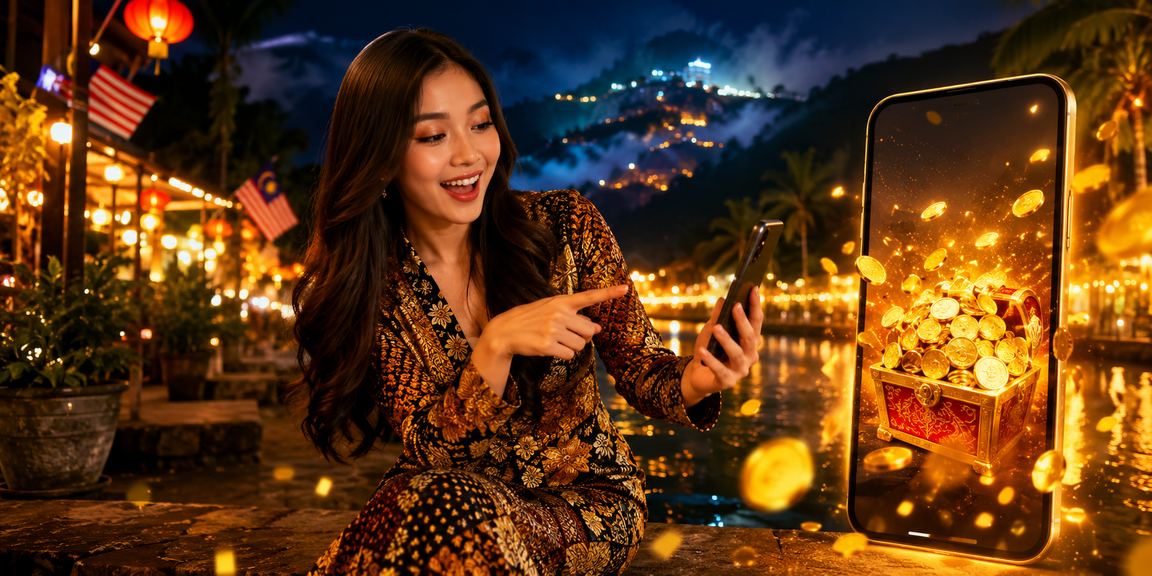 Pengguna di Genting Highlands mengakses kasino mudah alih dan odds perlawanan menggunakan pakaian batik