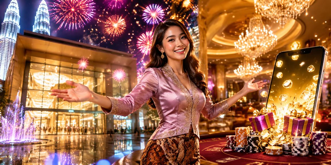 Pengguna di Kuala Lumpur mendaftar akaun baharu dan menerima bonus untuk permainan meja dalam talian