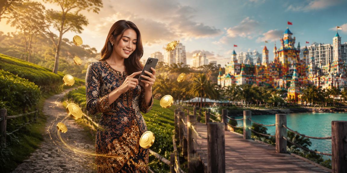 Pengguna Malaysia membuat deposit dalam talian menggunakan pakaian batik tradisional di platform starbuck88